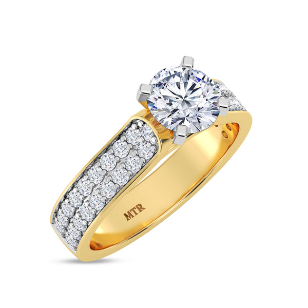 My Trio Rings Gedel 3 CTW Lab Grown Diamond Round Solitaire Trio Set in 10KT Yellow Gold