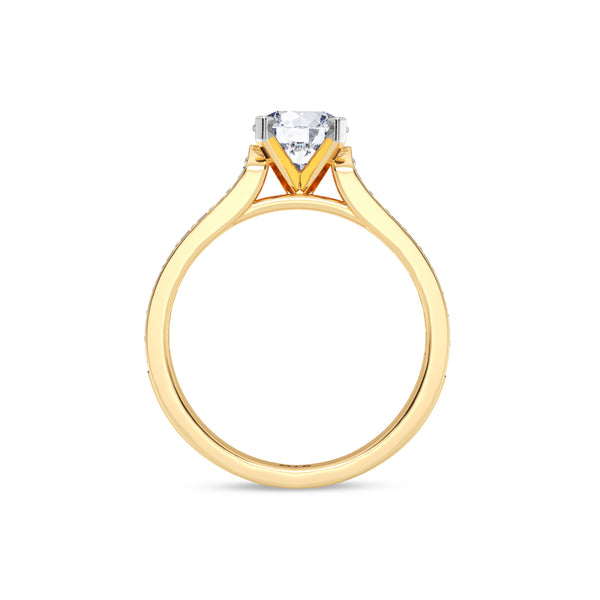 My Trio Rings Gedel 3 CTW Lab Grown Diamond Round Solitaire Trio Set in 10KT Yellow Gold