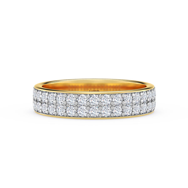 My Trio Rings Gedel 3 CTW Lab Grown Diamond Round Solitaire Trio Set in 10KT Yellow Gold