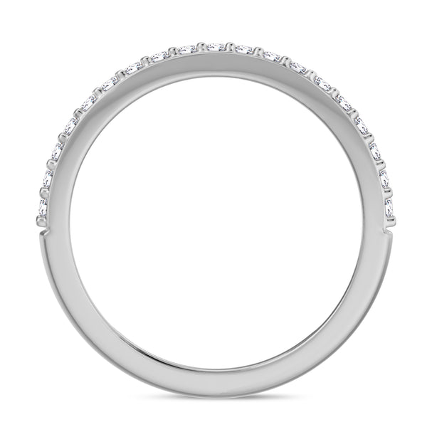 My Trio Rings Jemma 1-1/4 CTW Lab Grown Diamond Wedding Band Set in 10KT White Gold