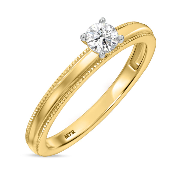 My Trio Rings Katie 1/4 CTW Lab Grown Diamond Round Solitaire Trio Set in 10KT Yellow Gold