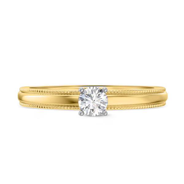 My Trio Rings Katie 1/4 CTW Lab Grown Diamond Round Solitaire Trio Set in 10KT Yellow Gold
