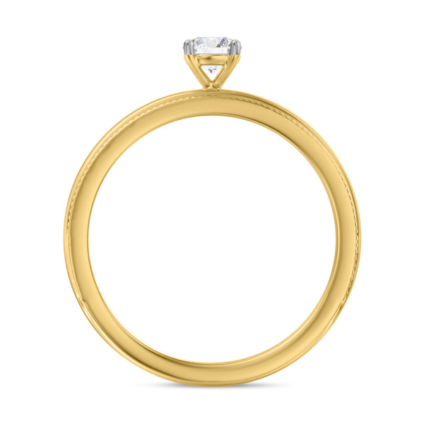 My Trio Rings Katie 1/4 CTW Lab Grown Diamond Round Solitaire Trio Set in 10KT Yellow Gold