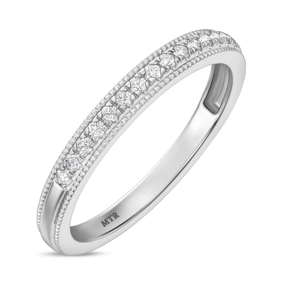 My Trio Rings Clover 1/3 CTW Lab Grown Diamond Wedding Band Set in 10KT White Gold