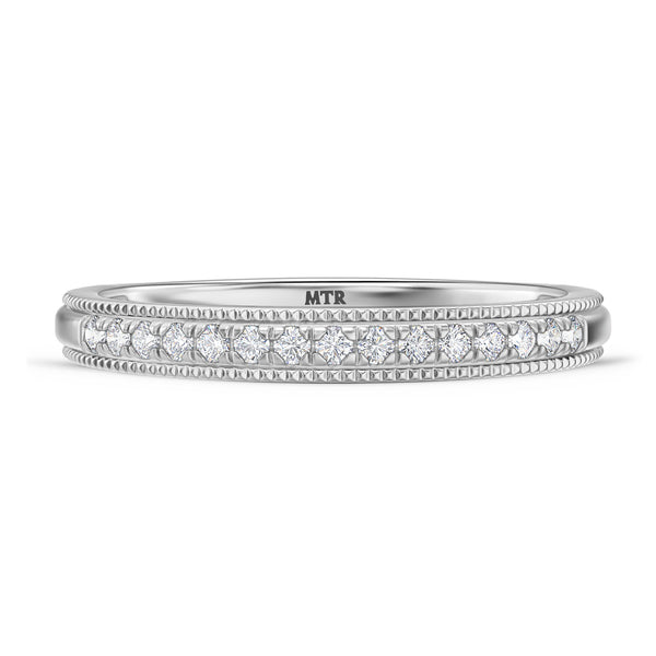 My Trio Rings Clover 1/3 CTW Lab Grown Diamond Wedding Band Set in 10KT White Gold