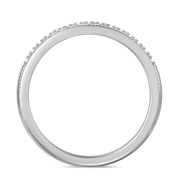 My Trio Rings Clover 1/3 CTW Lab Grown Diamond Wedding Band Set in 10KT White Gold
