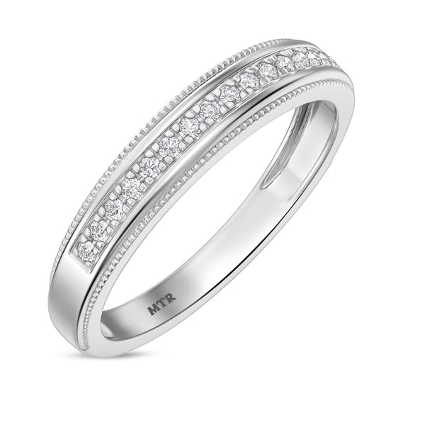 My Trio Rings Clover 1/3 CTW Lab Grown Diamond Wedding Band Set in 10KT White Gold