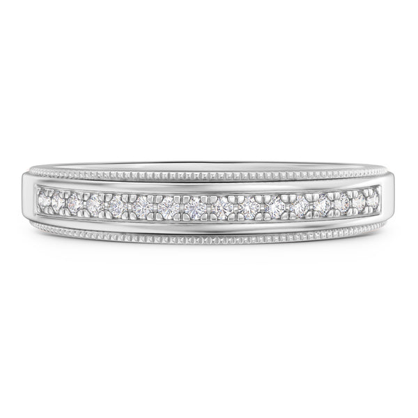 My Trio Rings Clover 1/3 CTW Lab Grown Diamond Wedding Band Set in 10KT White Gold