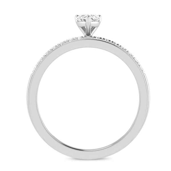 My Trio Rings Trace 7/8 CTW Lab Grown Diamond Heart Solitaire Trio Set in 10KT White Gold