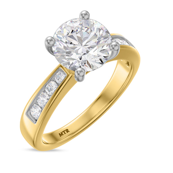 My Trio Rings Clari 3-1/10 CTW Lab Grown Diamond Round Solitaire Trio Set in 10KT Yellow Gold