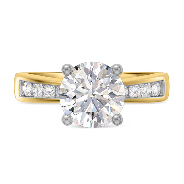 My Trio Rings Clari 3-1/10 CTW Lab Grown Diamond Round Solitaire Trio Set in 10KT Yellow Gold