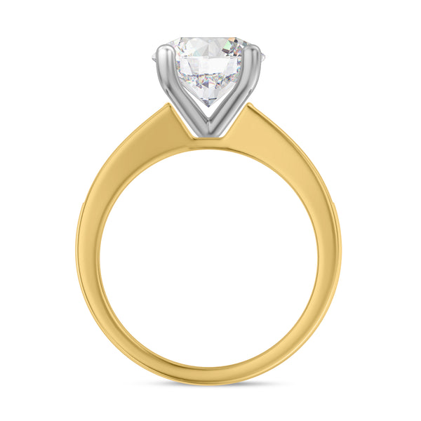My Trio Rings Clari 3-1/10 CTW Lab Grown Diamond Round Solitaire Trio Set in 10KT Yellow Gold