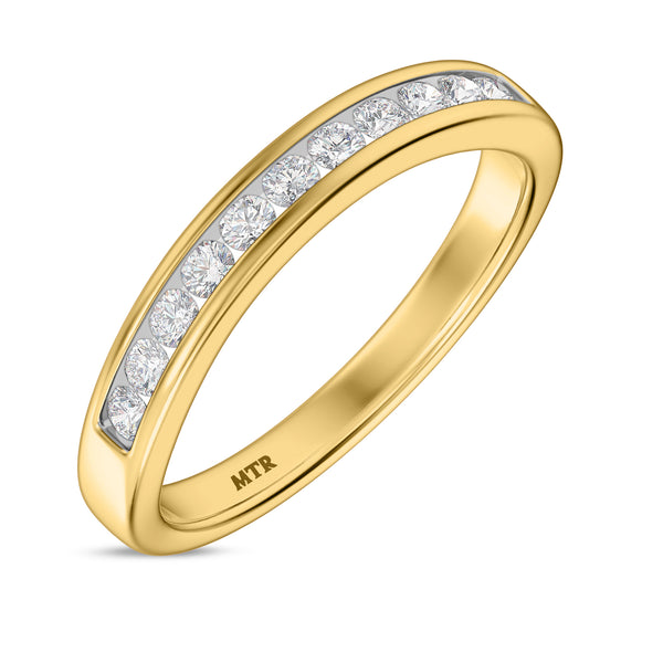 My Trio Rings Clari 3-1/10 CTW Lab Grown Diamond Round Solitaire Trio Set in 10KT Yellow Gold