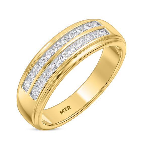 My Trio Rings Clari 3-1/10 CTW Lab Grown Diamond Round Solitaire Trio Set in 10KT Yellow Gold
