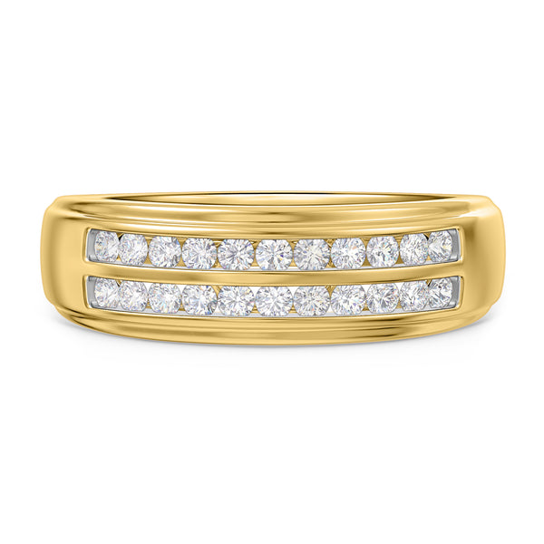 My Trio Rings Clari 3-1/10 CTW Lab Grown Diamond Round Solitaire Trio Set in 10KT Yellow Gold