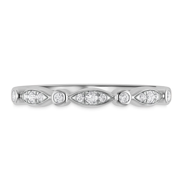 My Trio Rings Effie 2/3 CTW Lab Grown Diamond Wedding Band Set in 10KT White Gold