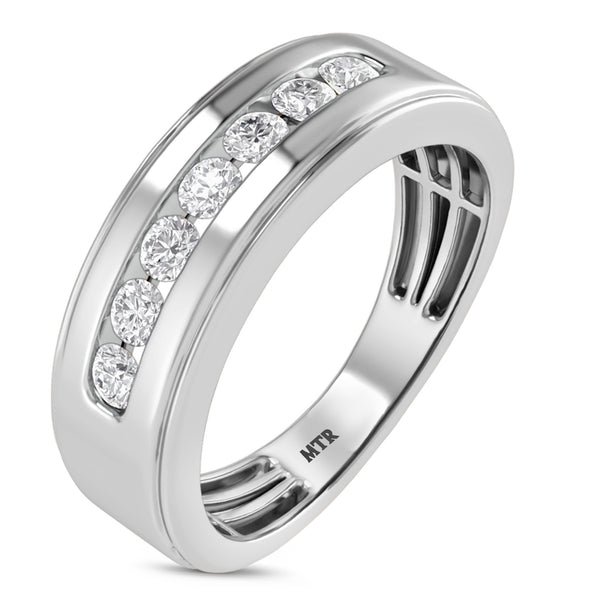 My Trio Rings Effie 2/3 CTW Lab Grown Diamond Wedding Band Set in 10KT White Gold