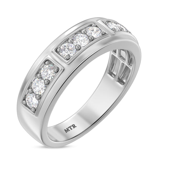 My Trio Rings Milla 1-1/4 CTW Lab Grown Diamond Wedding Band Set in 10KT White Gold