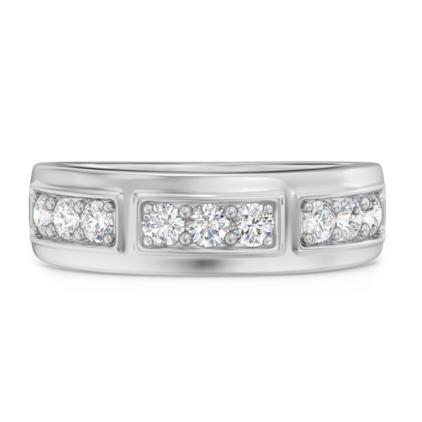 My Trio Rings Milla 1-1/4 CTW Lab Grown Diamond Wedding Band Set in 10KT White Gold