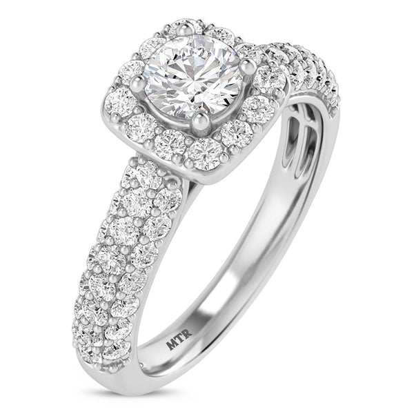 My Trio Rings Jiles 1-7/8 CTW Lab Grown Diamond Round Solitaire Bridal Set in 10KT White Gold