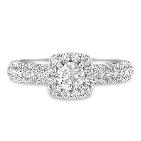 My Trio Rings Jiles 1-7/8 CTW Lab Grown Diamond Round Solitaire Bridal Set in 10KT White Gold