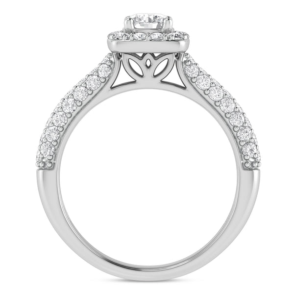 My Trio Rings Jiles 1-7/8 CTW Lab Grown Diamond Round Solitaire Bridal Set in 10KT White Gold