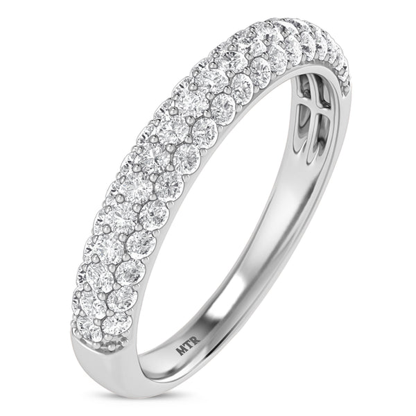 My Trio Rings Jiles 1-1/2 CTW Lab Grown Diamond Wedding Band Set in 10KT White Gold
