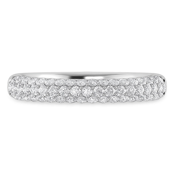My Trio Rings Jiles 1-1/2 CTW Lab Grown Diamond Wedding Band Set in 10KT White Gold
