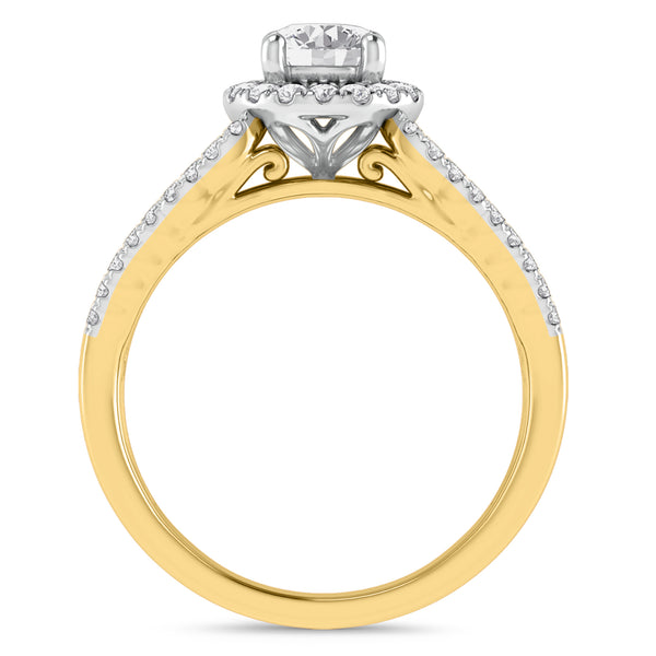 My Trio Rings Amado 3-1/10 CTW Lab Grown Diamond Round Solitaire Trio Set in 10KT Yellow Gold
