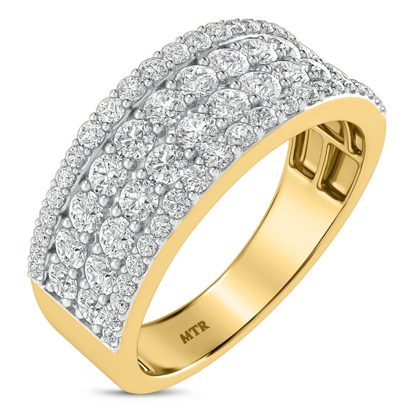 My Trio Rings Amado 3-1/10 CTW Lab Grown Diamond Round Solitaire Trio Set in 10KT Yellow Gold