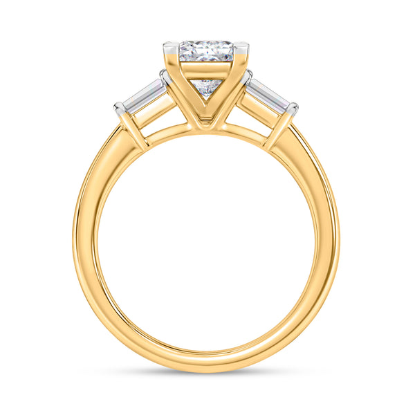 My Trio Rings Canna 1-1/2 CTW Lab Grown Diamond Princess Solitaire Bridal Set in 10KT Yellow Gold