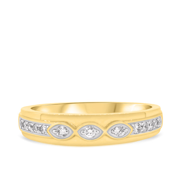 My Trio Rings Coral 1-3/4 CTW Morganite and Diamond Trio Matching Wedding Ring Set 10KT Yellow Gold