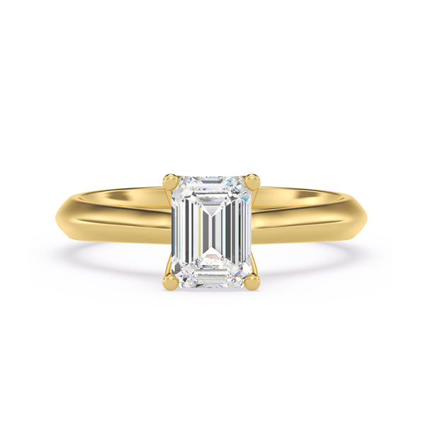 My Trio Rings Jena 1 CTW Lab Grown Diamond Emerald Solitaire Bridal Set in 10KT Yellow Gold