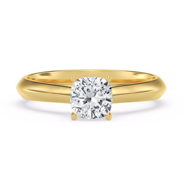 My Trio Rings Jena 1 CTW Lab Grown Diamond Cushion Solitaire Trio Set in 10KT Yellow Gold