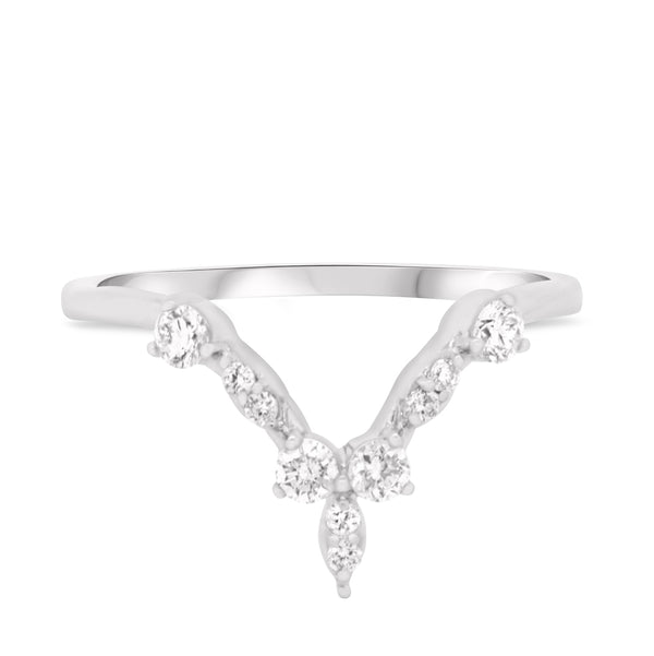 My Trio Rings Petal 2-3/4 CTW Morganite and Diamond Trio Matching Wedding Ring Set 10KT White Gold