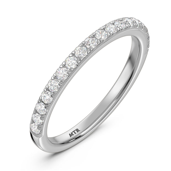 My Trio Rings Gretta 1-3/8 CTW Lab Grown Diamond Wedding Band Set in 10KT White Gold