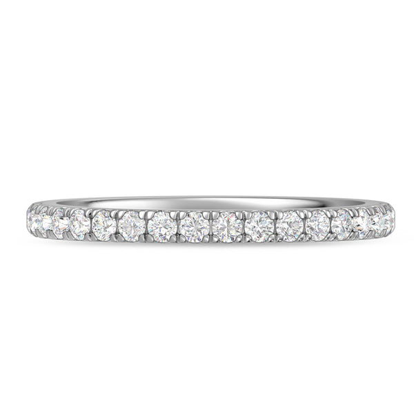 My Trio Rings Gretta 1-3/8 CTW Lab Grown Diamond Wedding Band Set in 10KT White Gold