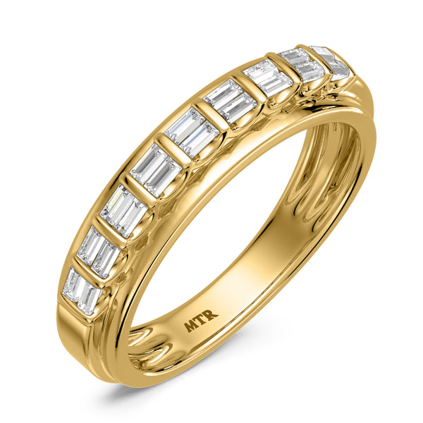 My Trio Rings Luka 2/3 CTW Lab Grown Diamond Wedding Band Set in 10KT Yellow Gold
