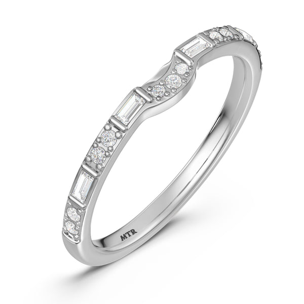 My Trio Rings Nico 1 CTW Lab Grown Diamond Wedding Band Set in 10KT White Gold