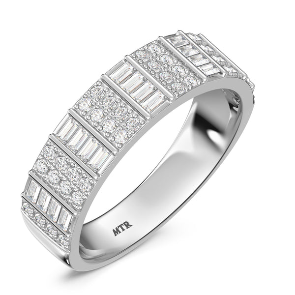 My Trio Rings Nico 1 CTW Lab Grown Diamond Wedding Band Set in 10KT White Gold