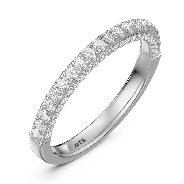 My Trio Rings Zola 2-7/8 CTW Lab Grown Diamond Asscher Solitaire Bridal Set in 10KT White Gold