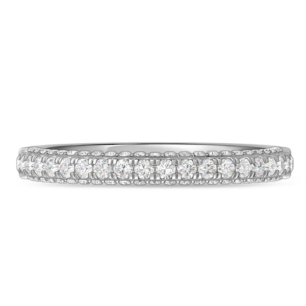 My Trio Rings Zola 2-7/8 CTW Lab Grown Diamond Asscher Solitaire Bridal Set in 10KT White Gold