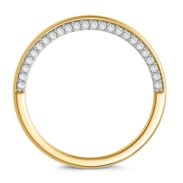 My Trio Rings Dario 1/2 CTW Lab Grown Diamond Wedding Band Set in 10KT Yellow Gold