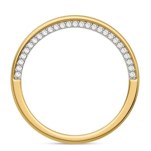 My Trio Rings Dario 1/2 CTW Lab Grown Diamond Wedding Band Set in 10KT Yellow Gold