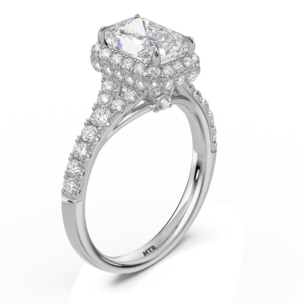 My Trio Rings Renata 3-5/8 CTW Lab Grown Diamond Radiant Solitaire Trio Set in 10KT White Gold