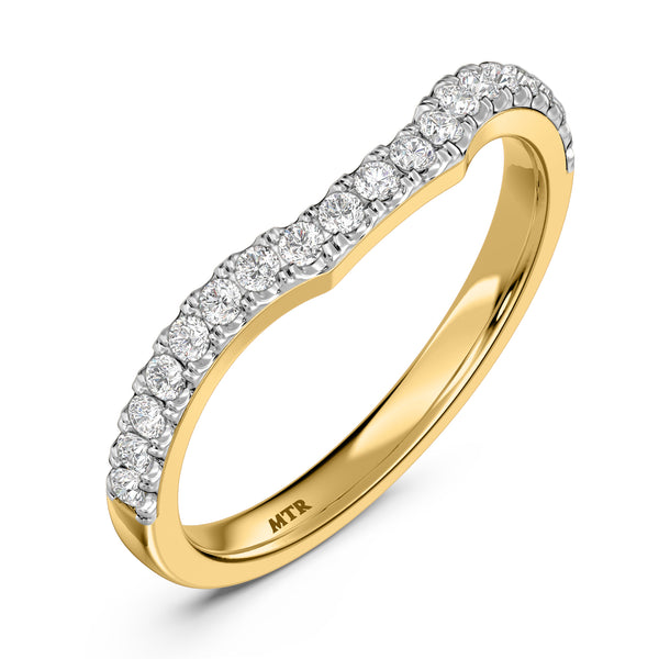 My Trio Rings Perla 1 CTW Lab Grown Diamond Wedding Band Set in 10KT Yellow Gold