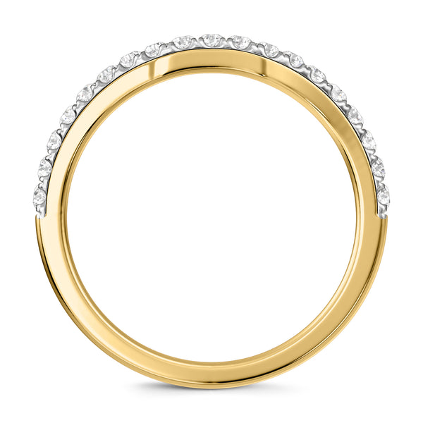 My Trio Rings Perla 1 CTW Lab Grown Diamond Wedding Band Set in 10KT Yellow Gold