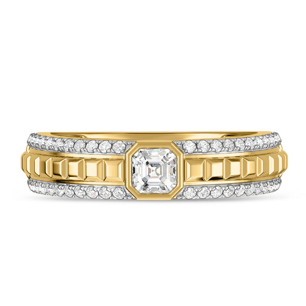 My Trio Rings Perla 1 CTW Lab Grown Diamond Wedding Band Set in 10KT Yellow Gold