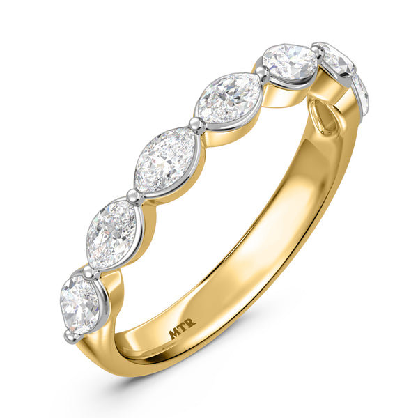 My Trio Rings Jiana 1-3/8 CTW Lab Grown Diamond Wedding Band Set in 10KT Yellow Gold