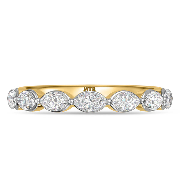My Trio Rings Jiana 1-3/8 CTW Lab Grown Diamond Wedding Band Set in 10KT Yellow Gold